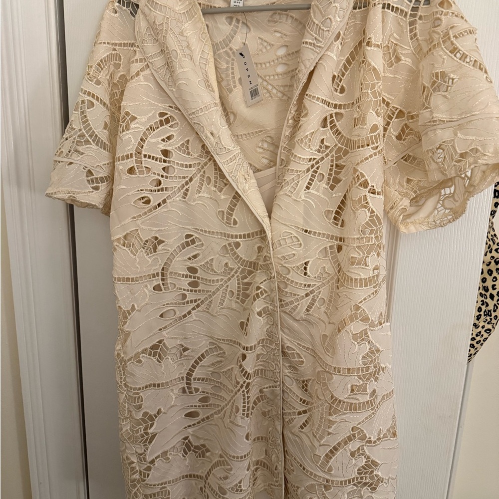 Topshop Ivory Lace Dress